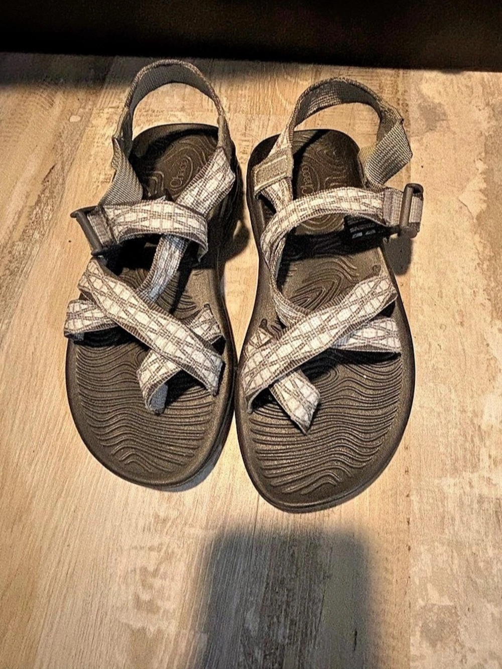 Chaco Gray & Black Sport Sandals